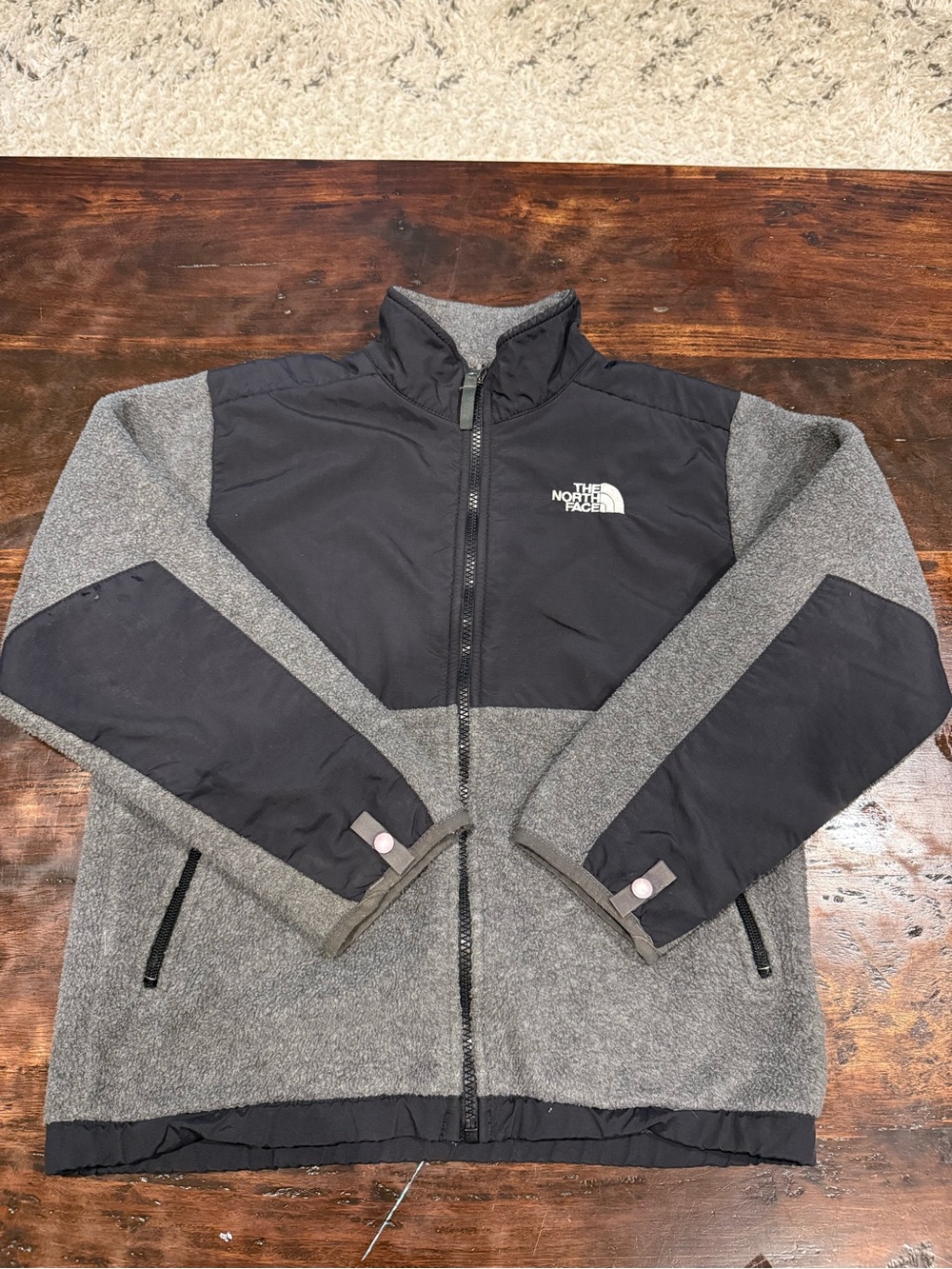 The North Face Men’s Black and Gray Hybrid Fleece Jacket